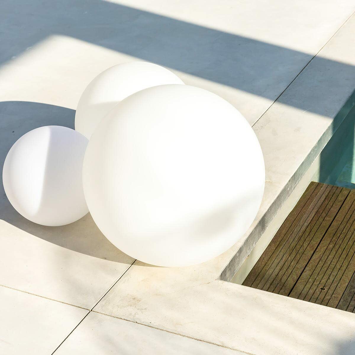 Outdoor light ball Lumisky Bobby White Ø 60 cm E27